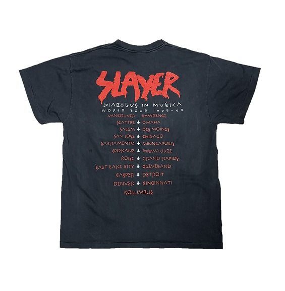 SLAYER / スレイヤー Tシャツ Diabolus In Musica ツアーT XL 黒 両面