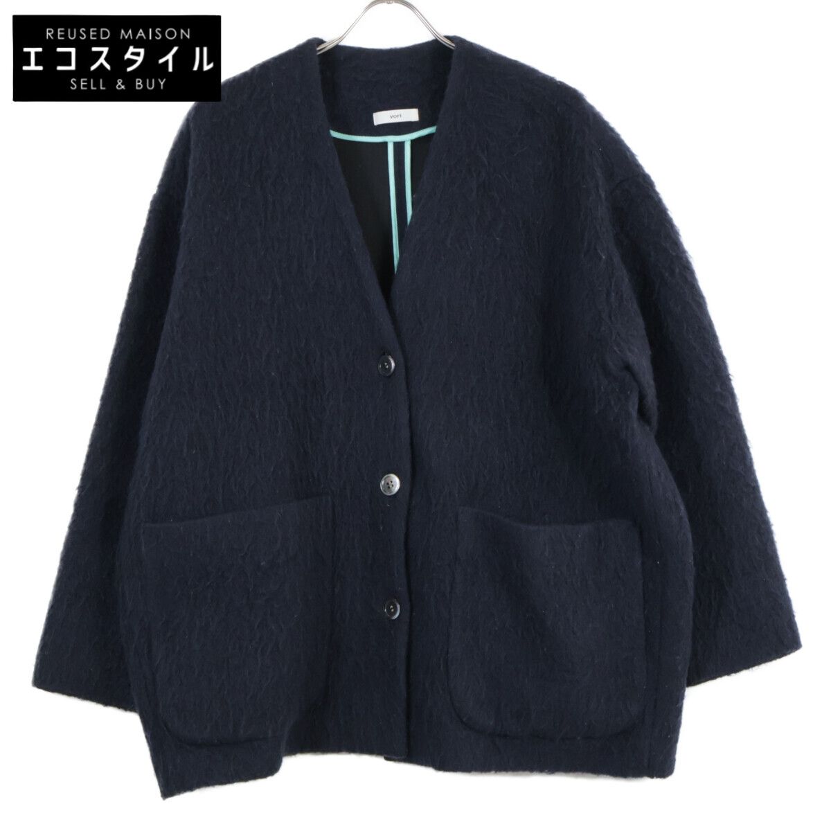 yori ヨリ ﾈｲﾋﾞｰ YR2125-098AW-4 ｳｰﾙﾓﾍｱ ｼｬｷﾞｰ ｼﾞｬｹｯﾄ F - メルカリ