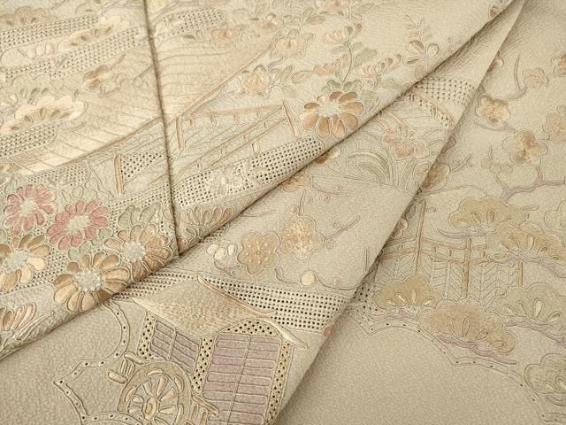 平和屋着物▽中国三大刺繍 スワトウ刺繍 汕頭刺繍 総刺繍 訪問着