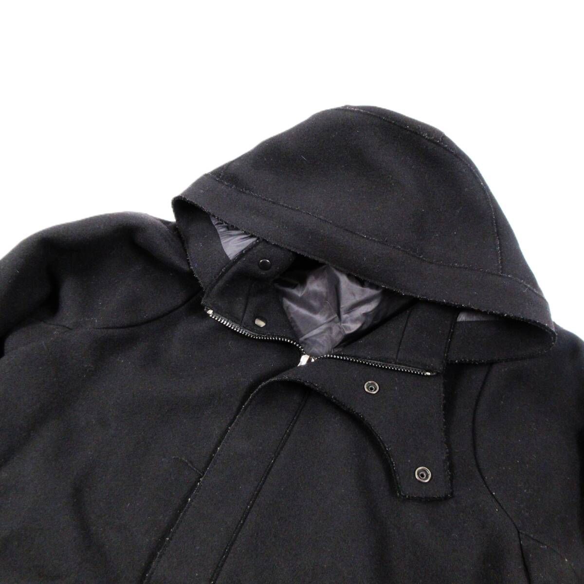 USED】Acne Studios WOOL HOODIE ZIP COAT MEN'S 50 BLACK / アクネ