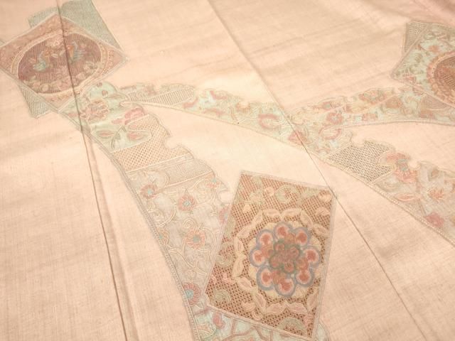 ♦︎きもの結♦︎中国三大刺繍　汕頭・相良刺繡　訪問着　未使用　正絹　美品♦︎sa073 平和屋着物▽中国三大刺繍 スワトウ刺繍 汕頭刺繍 相良刺繍 総刺繍