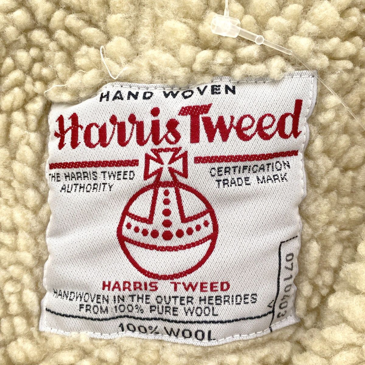 Harris Tweed ハリスツイード Octopus Army ウールボアコート ベージュ