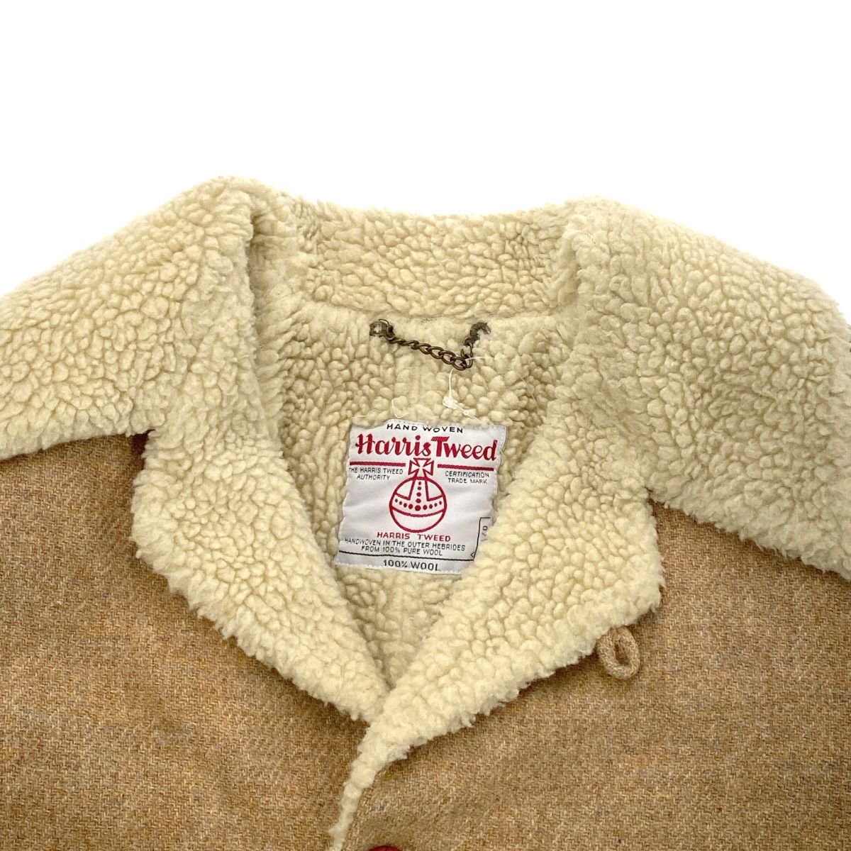 Harris Tweed ハリスツイード Octopus Army ウールボアコート ベージュ