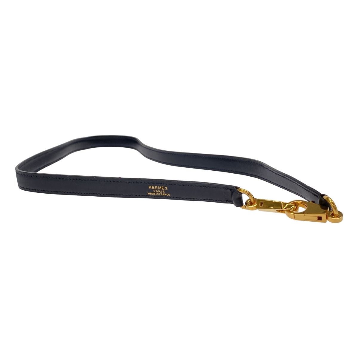 HERMES エルメス レザーショルダーストラップ ブラック