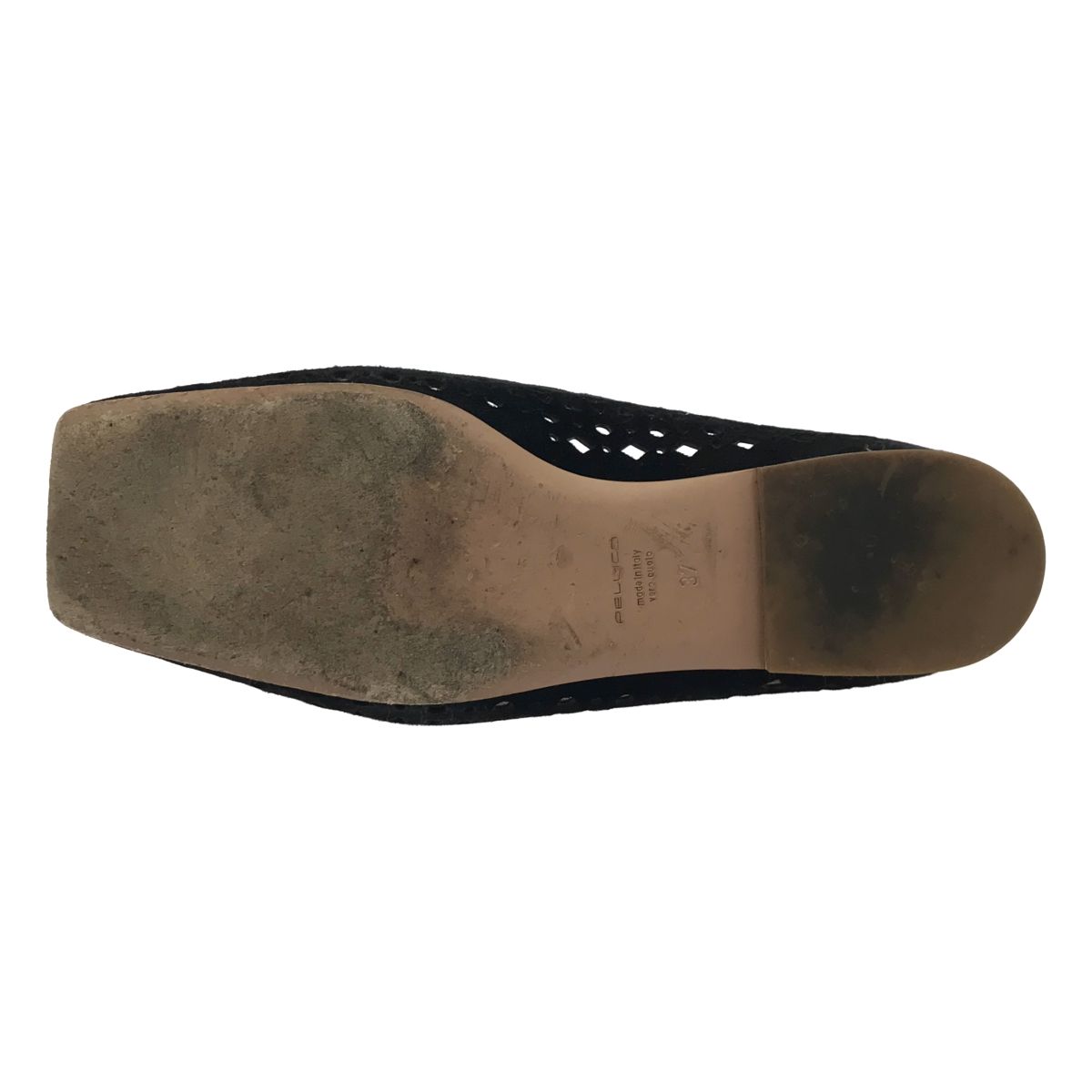 PELLICO ペリーコ EMILY カットワークスクエアトゥパンプス ブラック