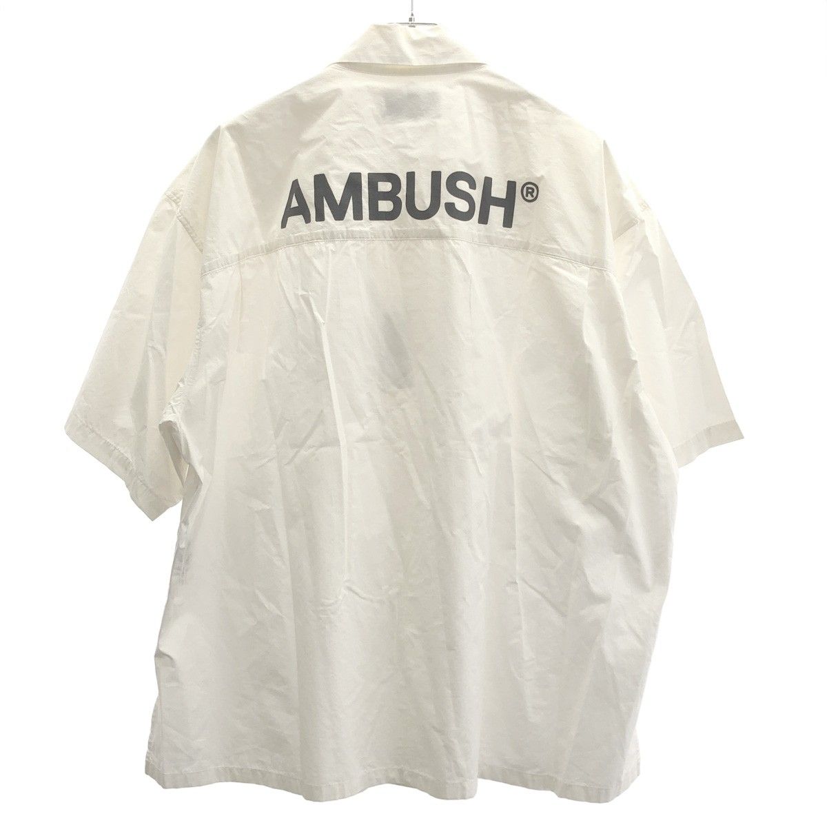 AMBUSH アンブッシュ BACK LOGO PRINT SHIRT バックロゴプリントオープン シャツ ホワイト 46