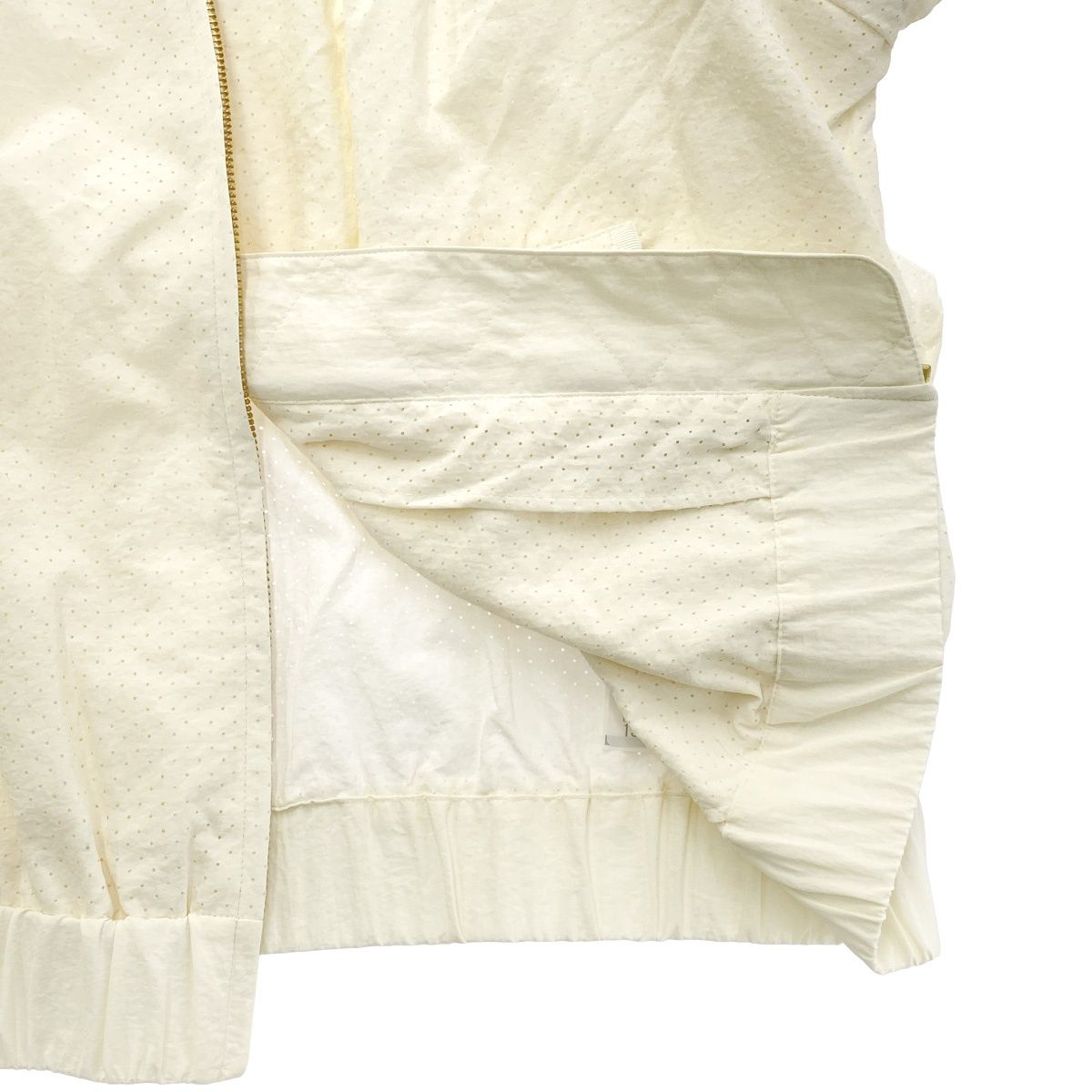 MUVEIL ミュベール Frilled Nylon Jacket フリルナイロンジャケット