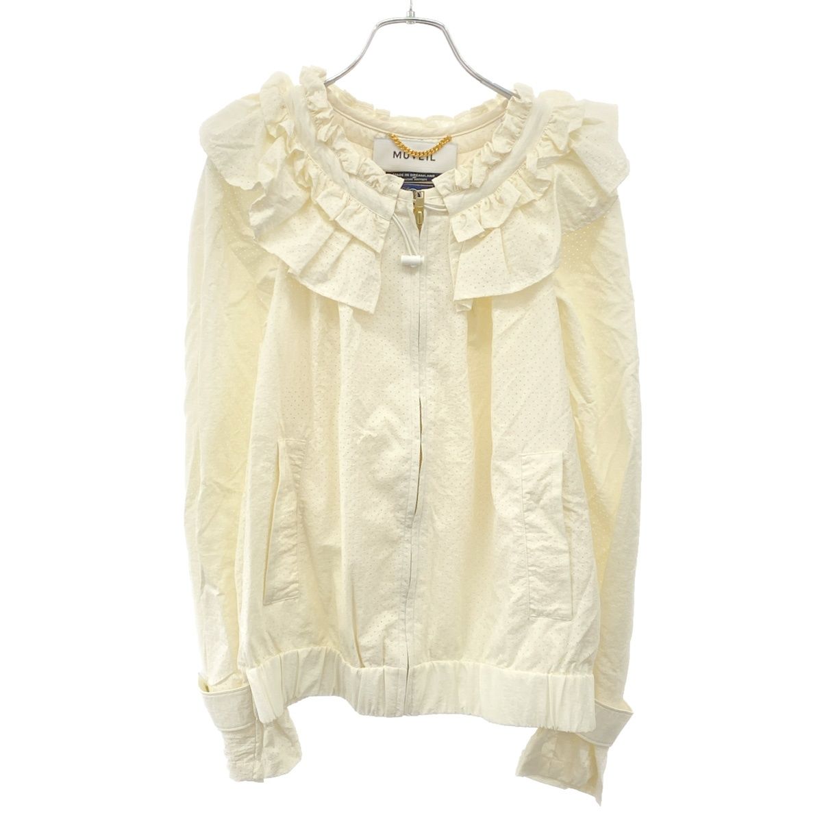 Muveil フリルナイロンジャケット MA241FJK001 MUVEIL ミュベール Frilled Nylon Jacket フリルナイロンジャケット