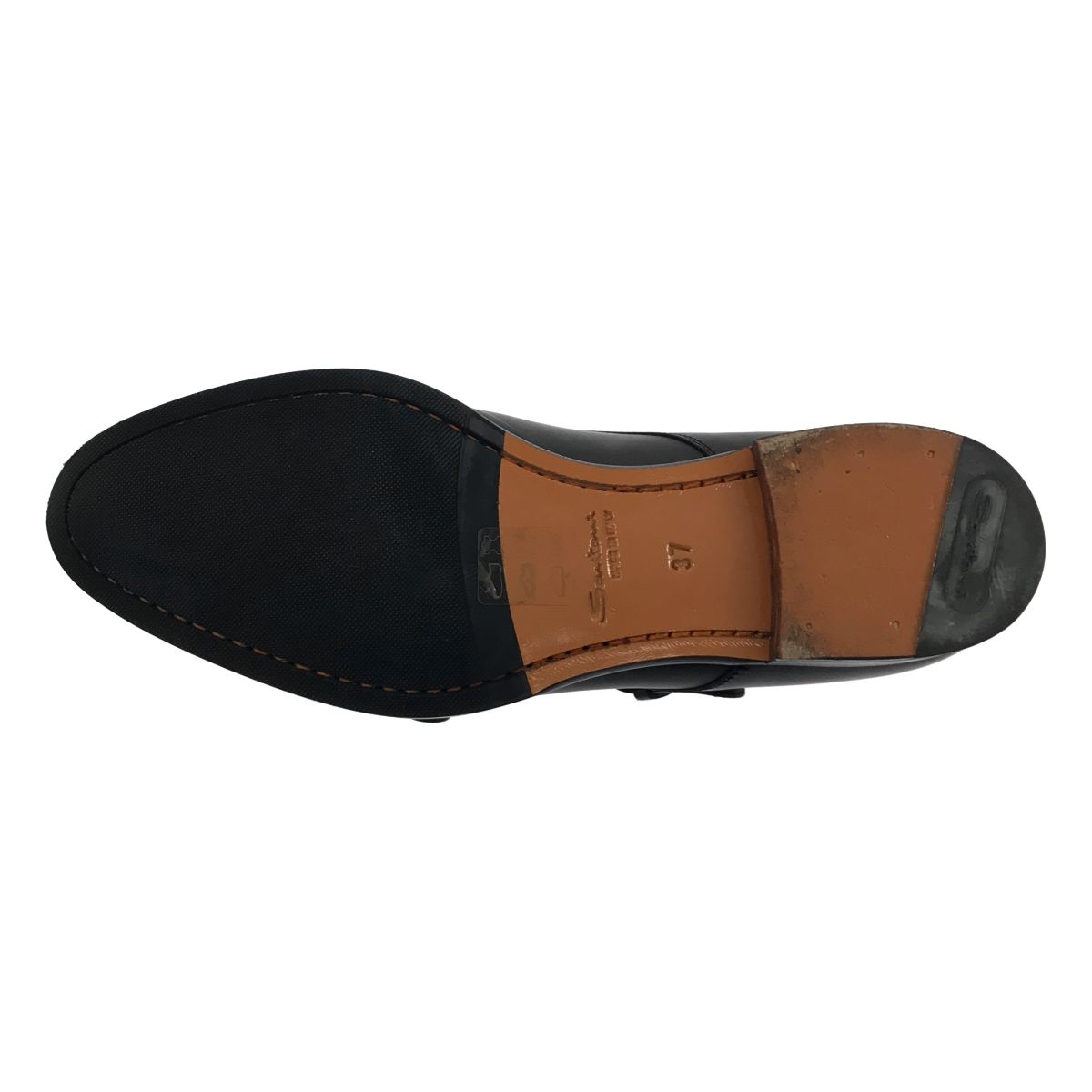 SANTONI サントーニ モンクストラップレザーシューズ ブラック 37