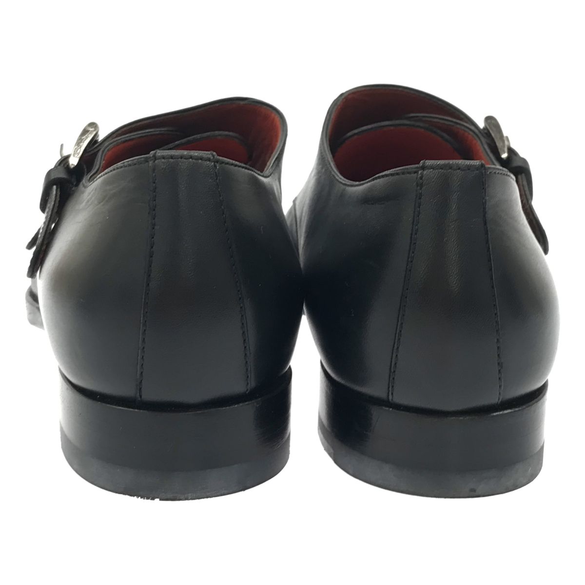 SANTONI サントーニ モンクストラップレザーシューズ ブラック 37