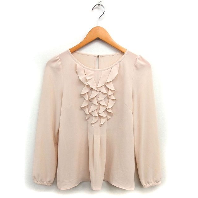 ANAYI シフォン袖フリルブラウス アナイ ANAYI フリル シフォン ブラウス タック ボートネック 透け感