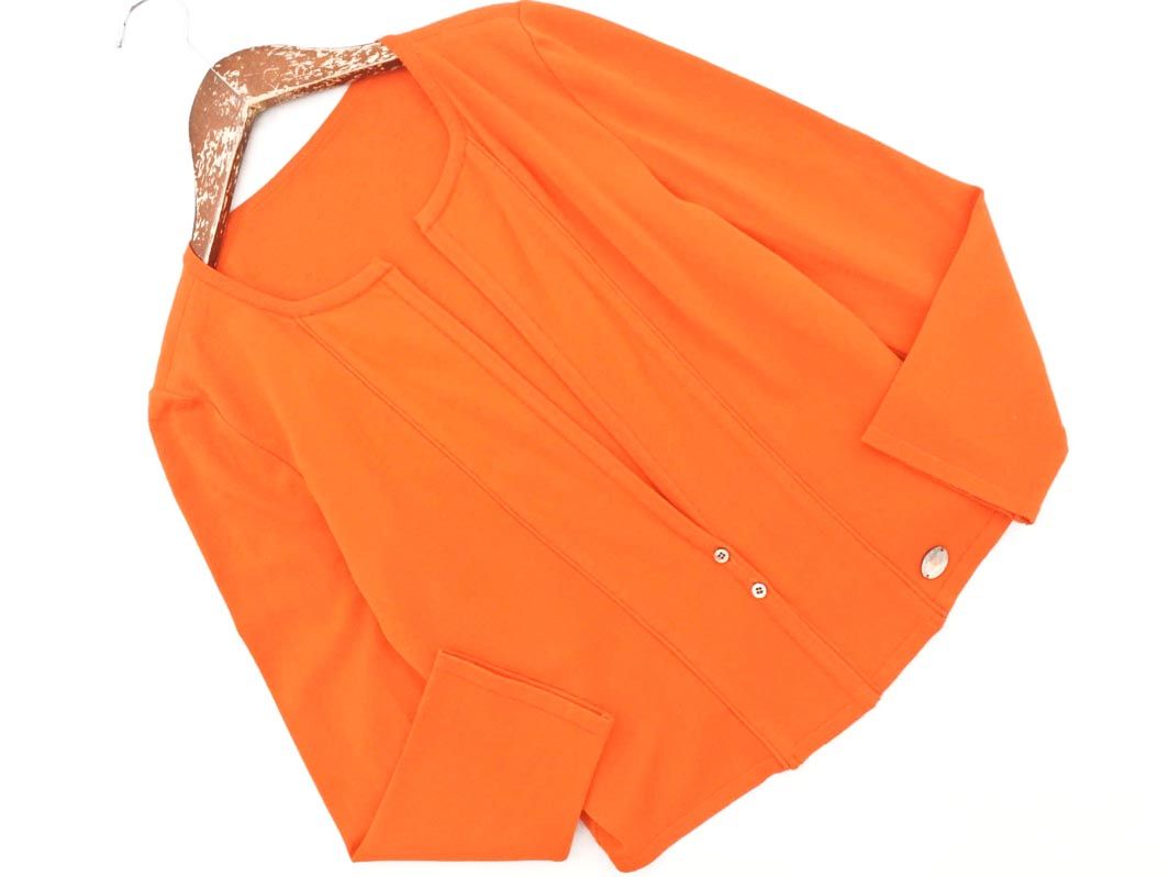 FOXEY♡ 長袖カーディガン オレンジ foxey フォクシー 7分袖 カーディガン size38/オレンジ