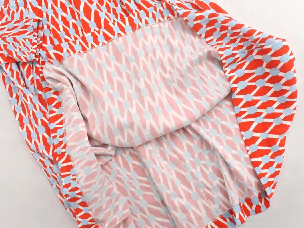 MISSONI ミッソーニ 総柄 Vネック ワンピース 白x赤 □◇ レディース