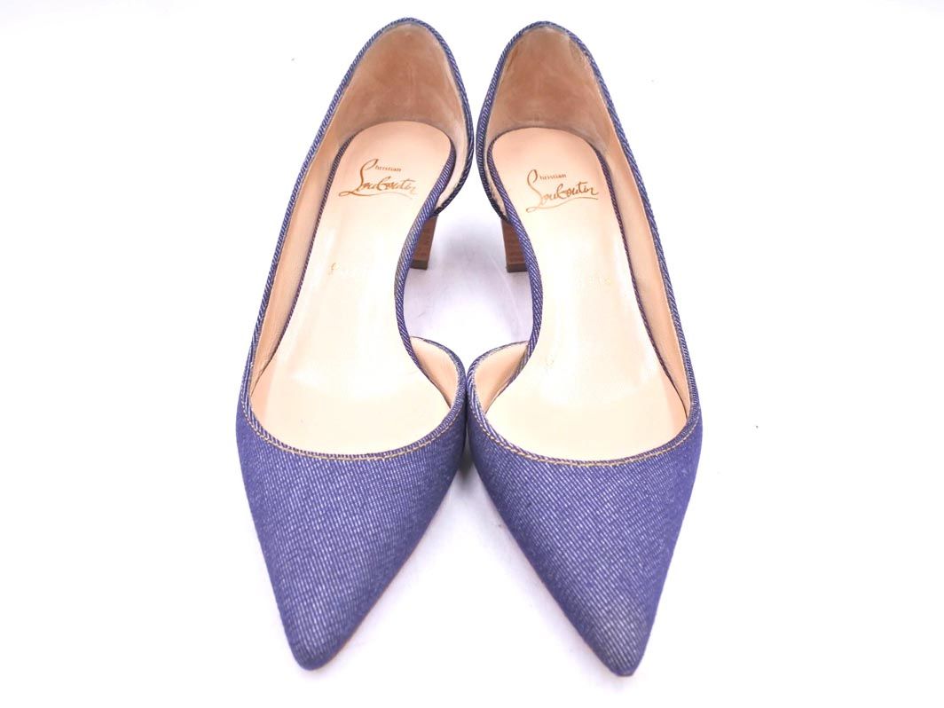 Christian Louboutin クリスチャンルブタン デニム ポインテッドトゥ
