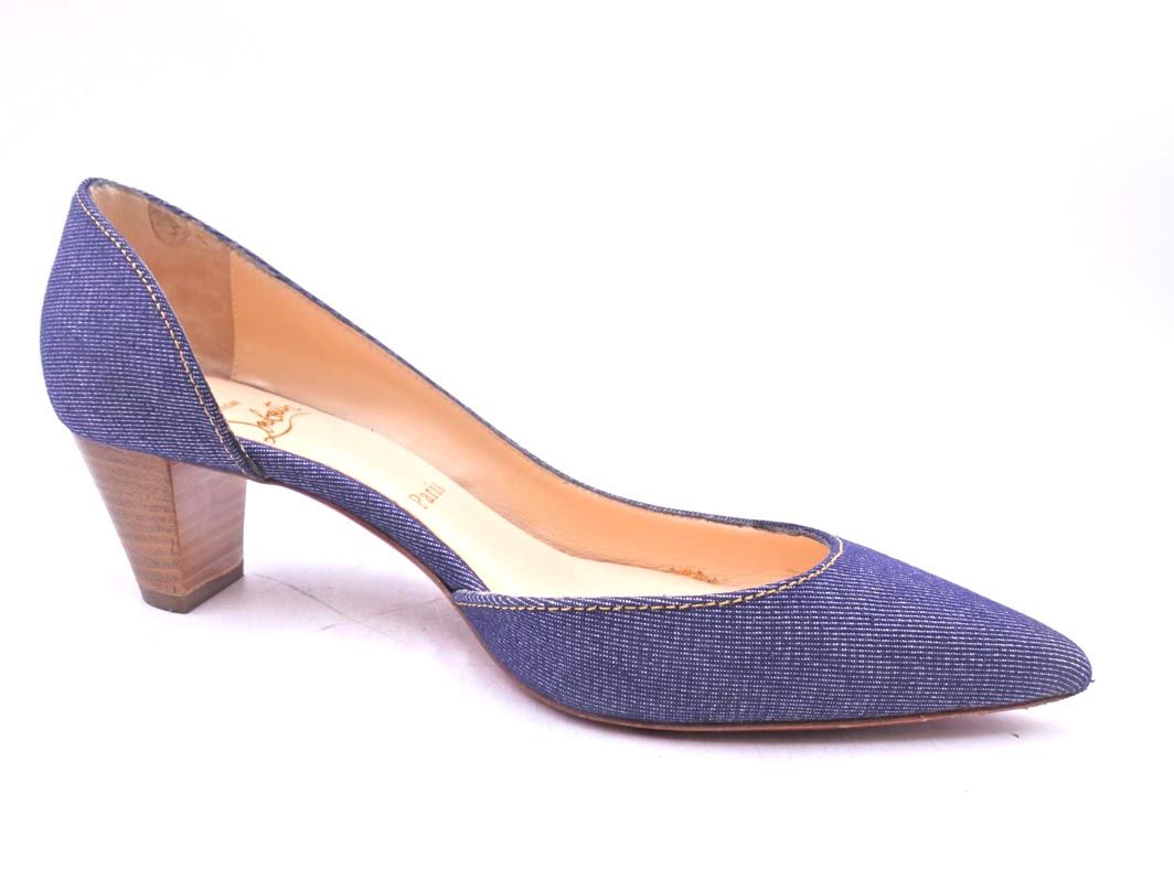 Christian Louboutin クリスチャンルブタン デニム ポインテッドトゥ