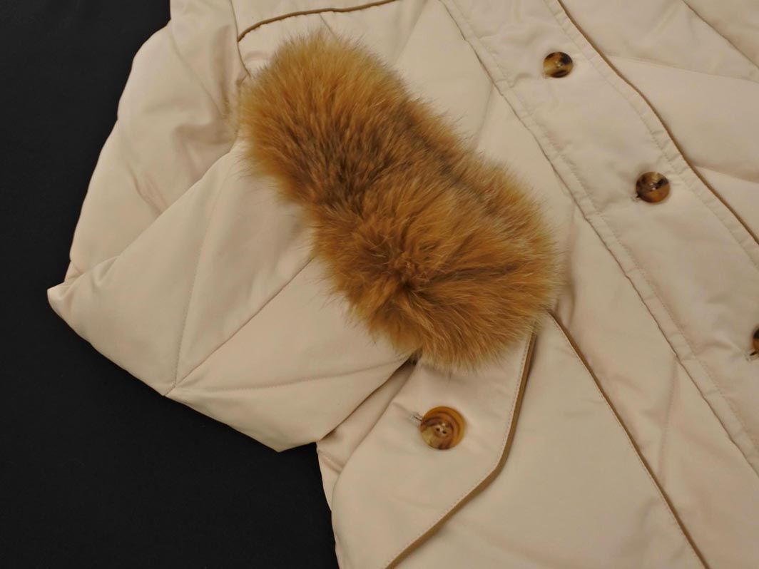 Aquascutum アクアスキュータム ブルーフォックスファー ダウン コート