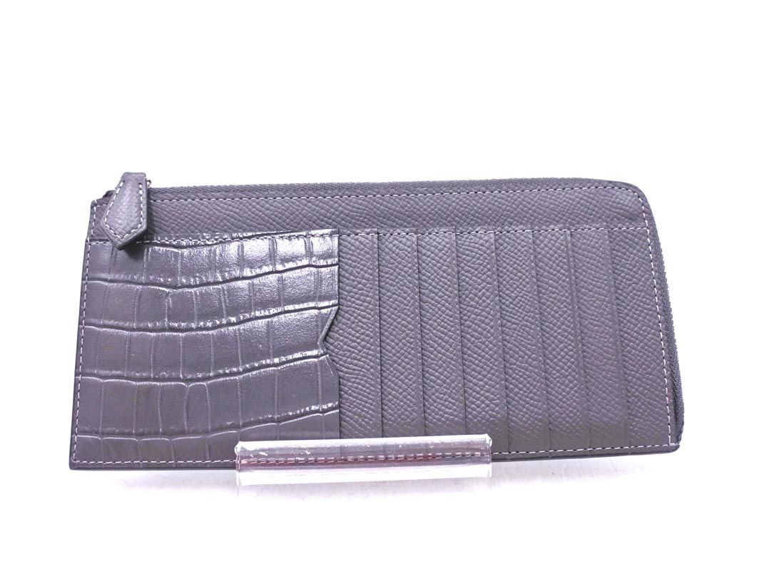 美品 BONAVENTURA ボナベンチュラ BWANC14 ノブレッサ エンボスクロコ