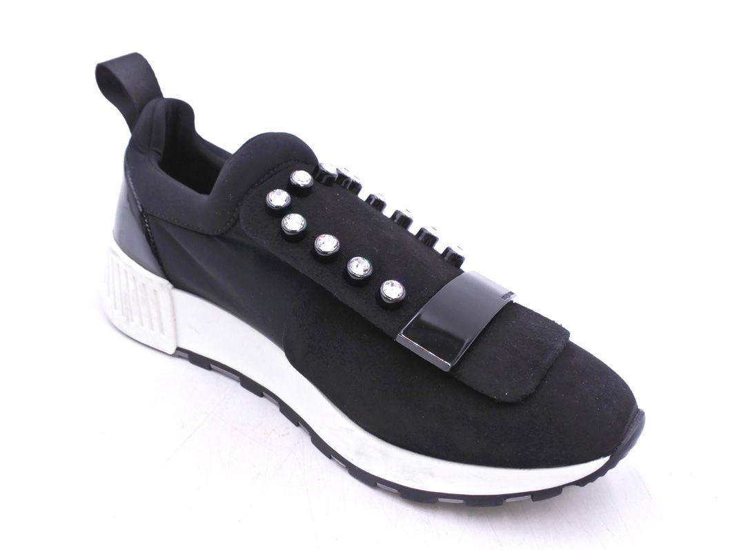 Sergio Rossi セルジオロッシ A80840 ビジュー スリッポン スニーカー