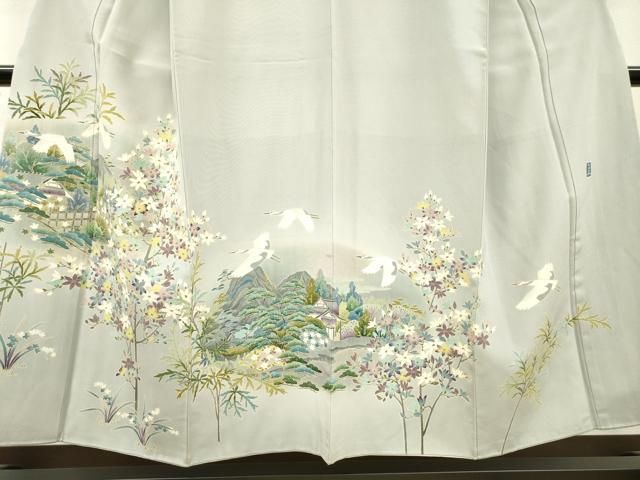 平和屋着物○豪華色留袖 友禅 作家物 庭園風景文 正絹 逸品 DAAY9644az