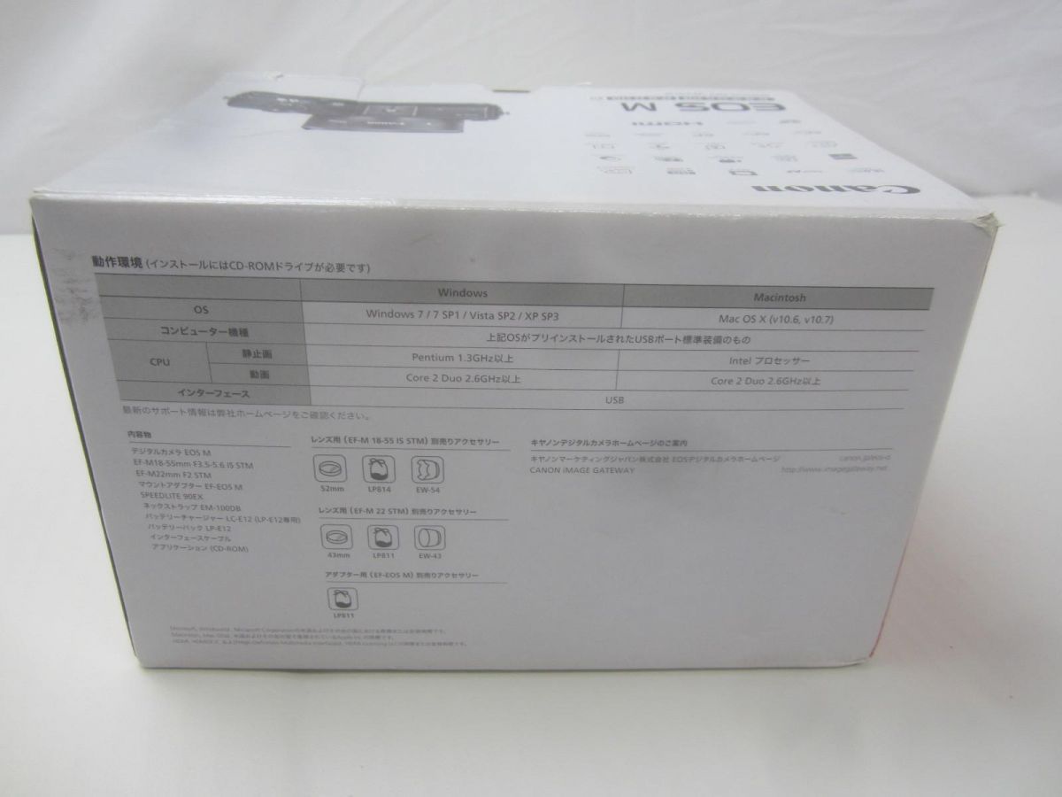 品 家電 Canon 308 EOS M EF-M 18-55 mm ミラーレス一眼レフカメラ