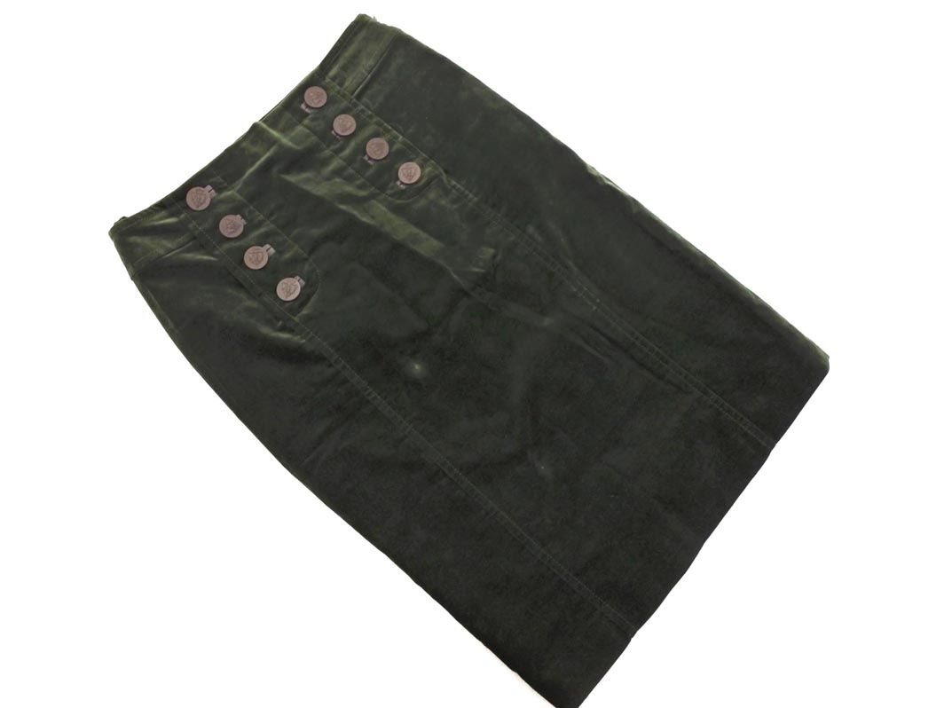 GUCCI グッチ ベロア タイト スカート size40/緑 ◇□ レディース