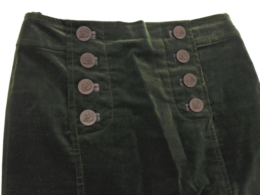 GUCCI グッチ ベロア タイト スカート size40/緑 ◇□ レディース