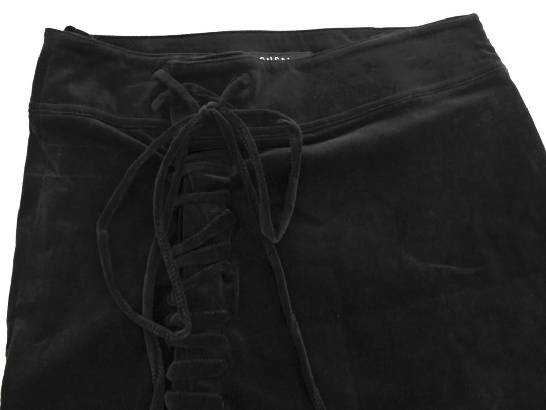 GUCCI グッチ ベロア レースアップ スカート size40/黒