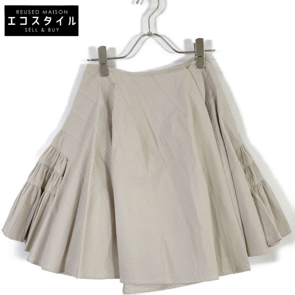 ALAIA アライア ﾍﾞｰｼﾞｭ 切り替えﾃﾞｻﾞｲﾝ ｽｶｰﾄ 36