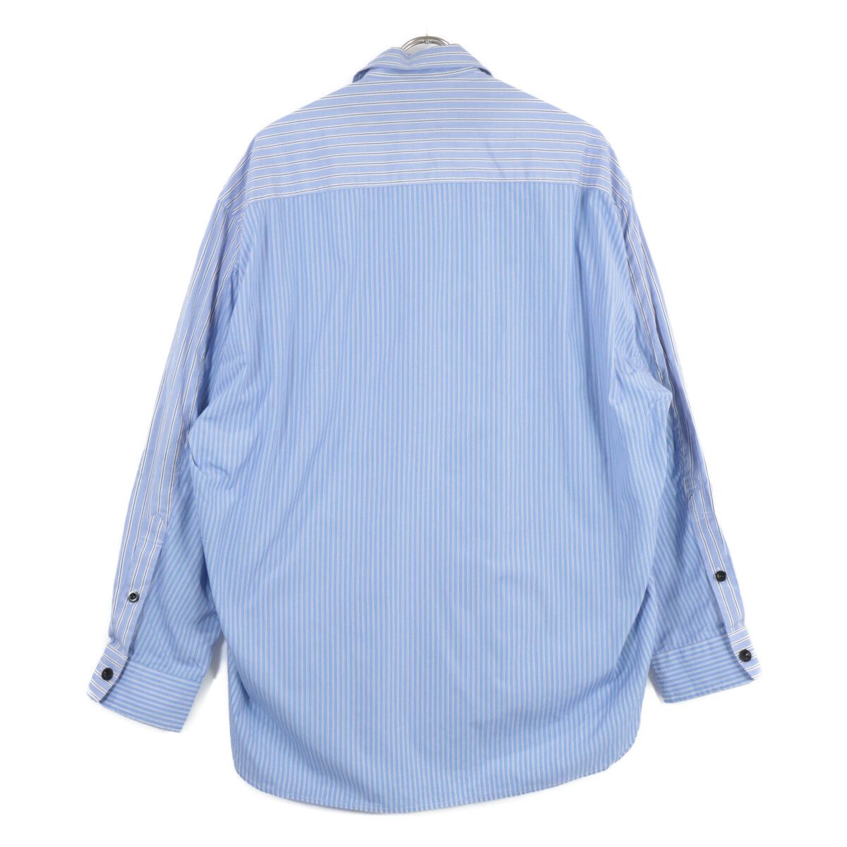 sacai サカイ ×Thomas Mason 23SS ﾌﾞﾙｰ 23ｰ03038M ｺｯﾄﾝｽﾄﾗｲﾌﾟｼｬﾂ 1