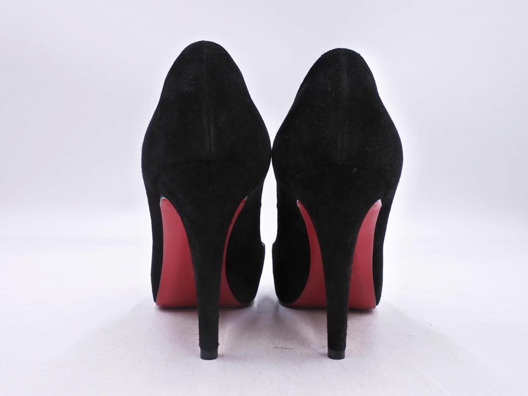 美品 Christian Louboutin クリスチャンルブタン スウェード オープン