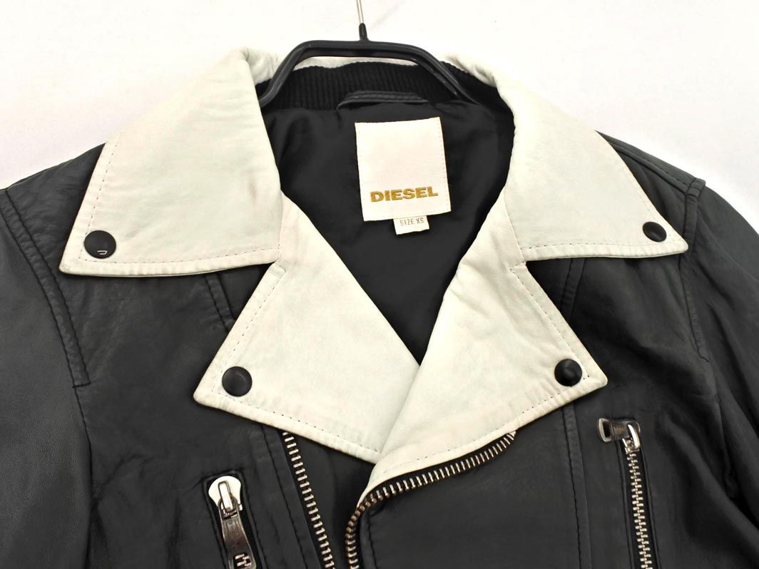 DIESEL ディーゼル ラムレザー ダブル ライダース ジャケット sizeXS