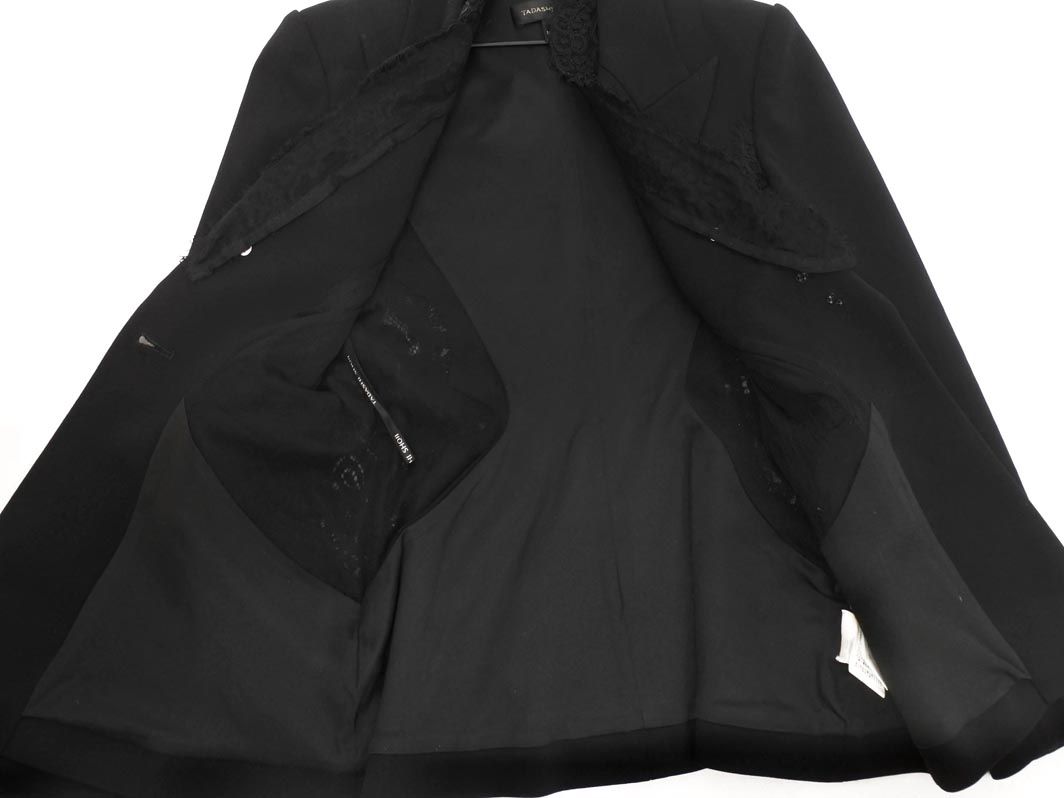 TADASHI SHOJI Size2　黒 TADASHI SHOJI タダシショージ レース 切替 ジャケット size2/黒