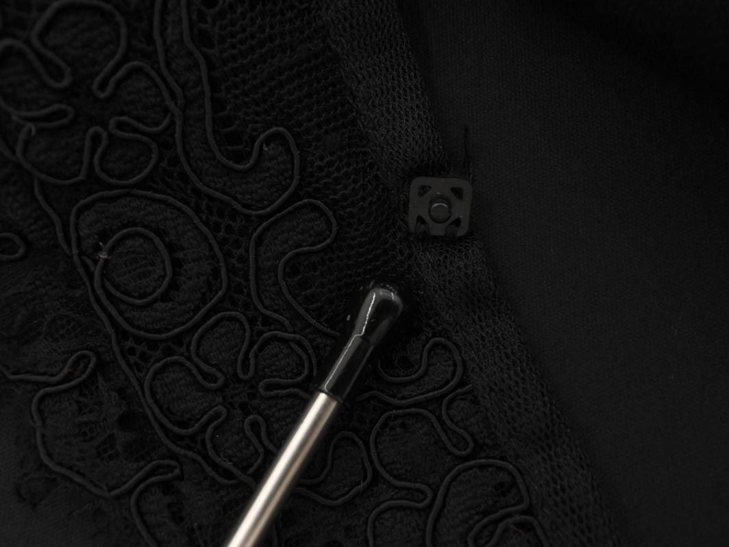 TADASHI SHOJI タダシショージ レース 切替 ジャケット size2/黒