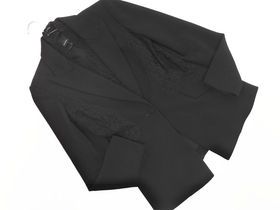 TADASHI SHOJI Size2　黒 TADASHI SHOJI タダシショージ レース 切替 ジャケット size2/黒