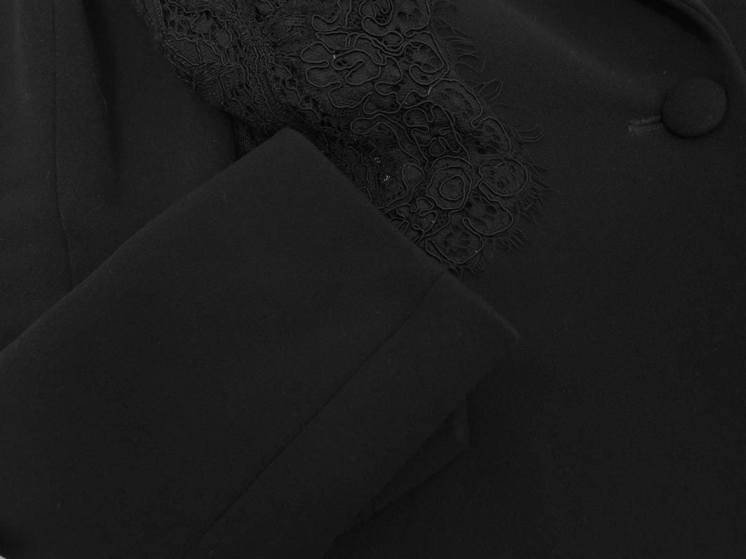 TADASHI SHOJI タダシショージ レース 切替 ジャケット size2/黒