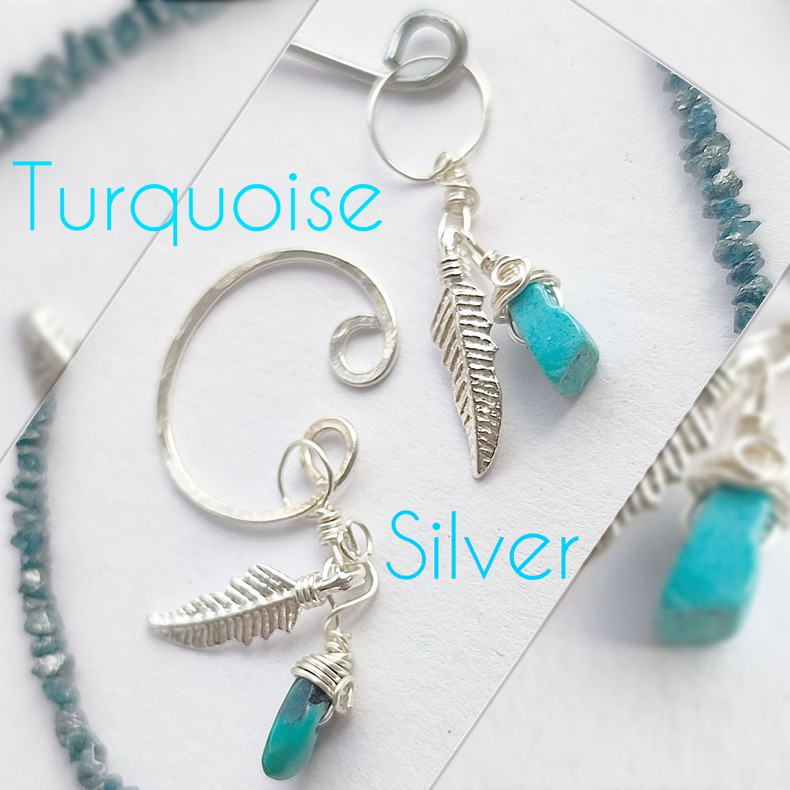 14Kgf ブルー ダイヤモンド 原石 アウトレット ネックレス 男女兼用