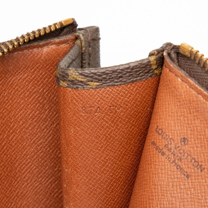 ルイヴィトン モノグラム ケース PVC ブラウン コンパクト ルイ ヴィトン モノグラム ポッシュドキュマン クラッチバッグ