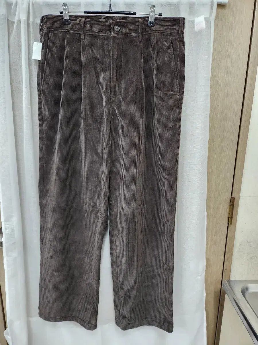 ステディエブリーウェア ブラウン コーデュロイ ワイド パンツ 34