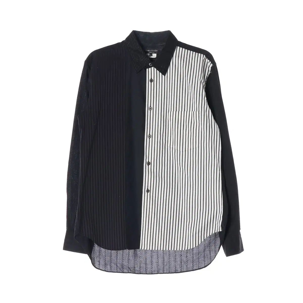 コム・デ・ギャルソン オムプリュス ストライプ バイカラー シャツ