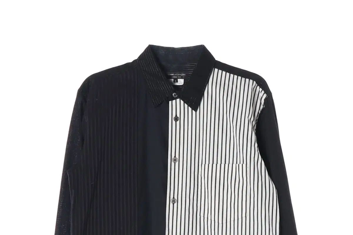 コム・デ・ギャルソン オムプリュス ストライプ バイカラー シャツ
