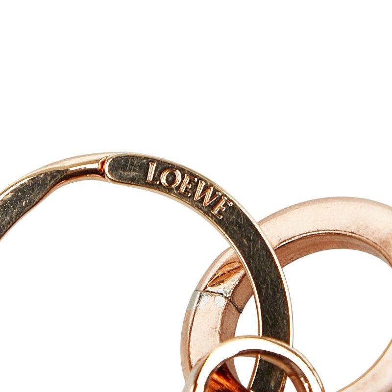 ロエベ アナグラム チャーム キーリング キーホルダー ピンクゴールド