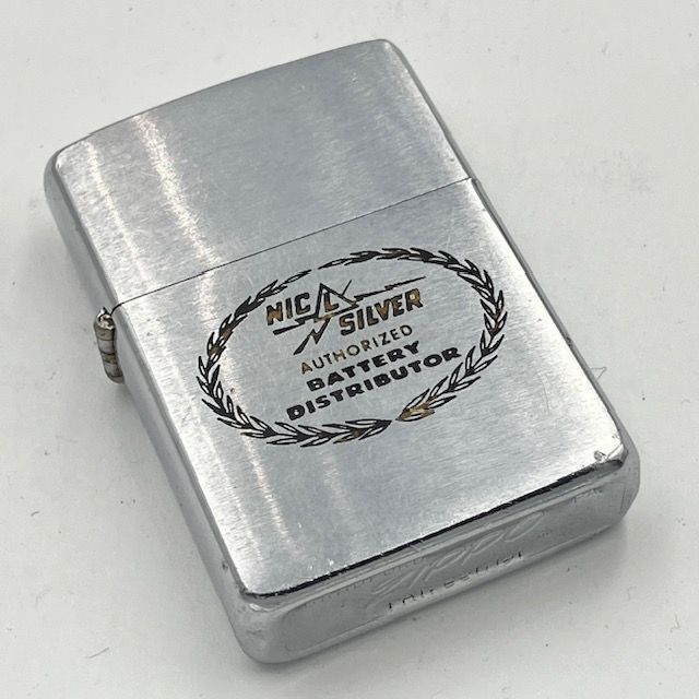 ZIPPO ジッポー ビンテージ 1963年 NIC SILVER ｜正規代理店 広告刻印 