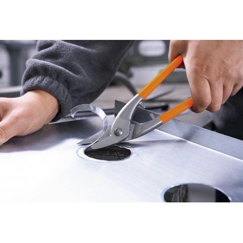 ESCO エスコ 250 mm はさみ 鉄板用 直 左曲 穴切り用 EA 544 AF-14 EDMA エドマ 金切バサミ 金切鋏 鋏 バサミ 板金バサミ 板金