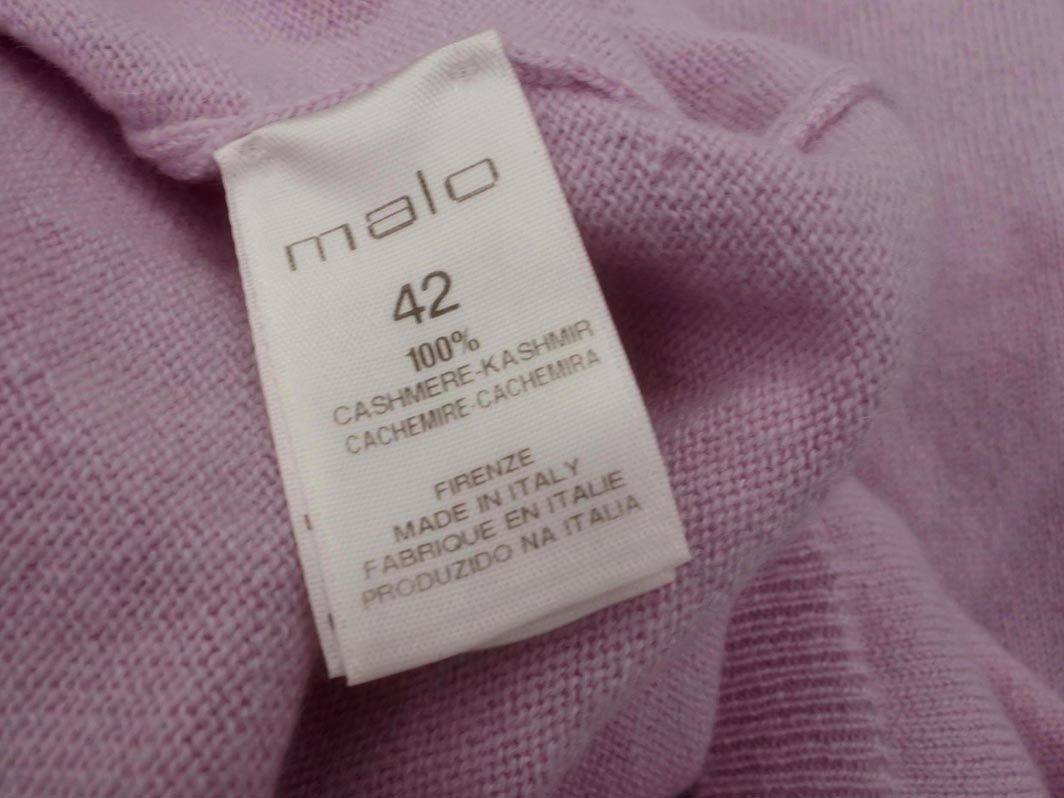 malo マーロ カシミヤ100% ニット セーター size42/ピンク