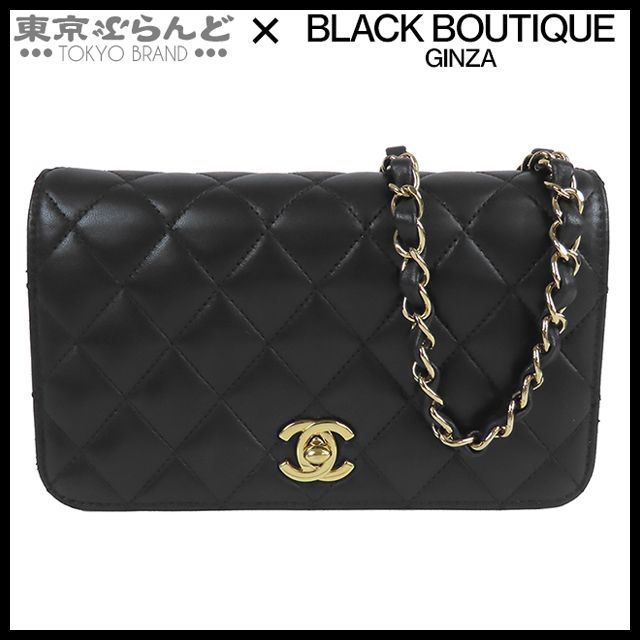 シャネル CHANEL チェーンショルダーバッグ ブラック ゴールド金具