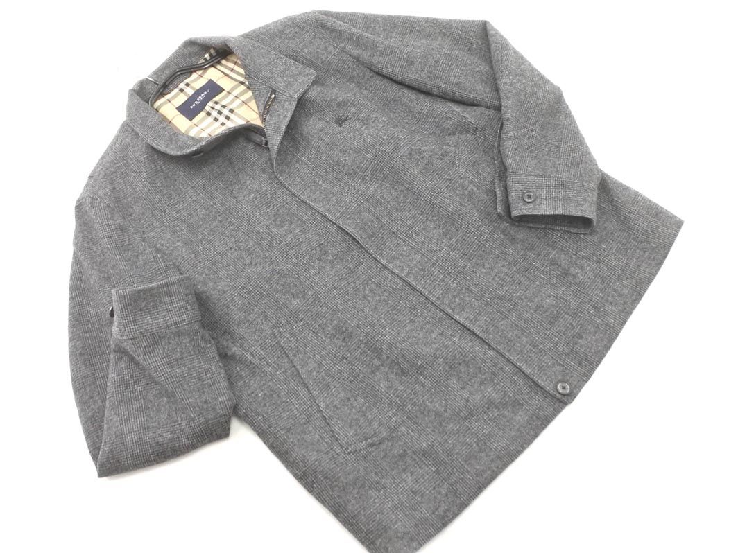 BURBERRY バーバリー ウール混 チェック ブルゾン ジャケット sizeM
