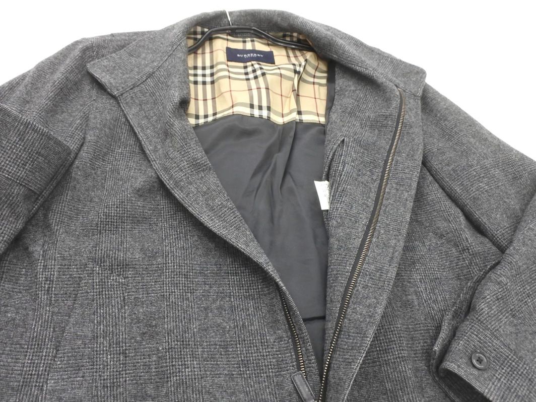 BURBERRY バーバリー ウール混 チェック ブルゾン ジャケット sizeM