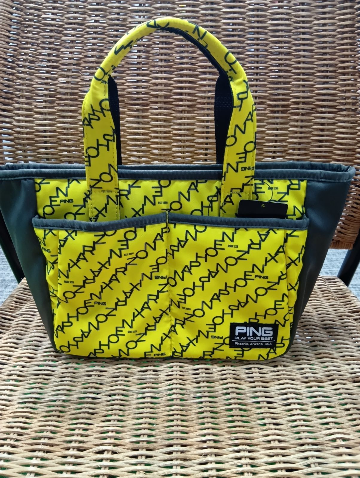小物 PING ピン トートバッグ GB-A2313 アルファベットバイアス