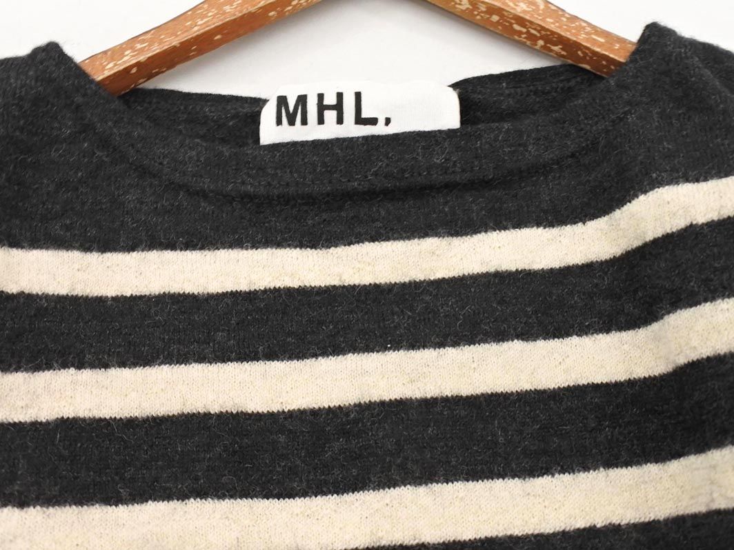 MHL エムエイチエル ウール100% ボーダー ニット セーター sizeⅡ