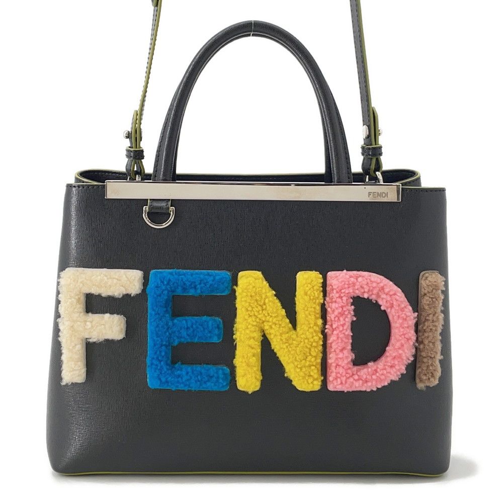 FENDI フェンディ プチトゥージュール ハンドバッグ フェンディ ハンドバッグ プチ トゥージュール ロゴ レザー ムートン